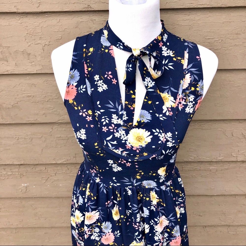 Renamed floral front tie fit and flare dress! - Picture 2 of 6